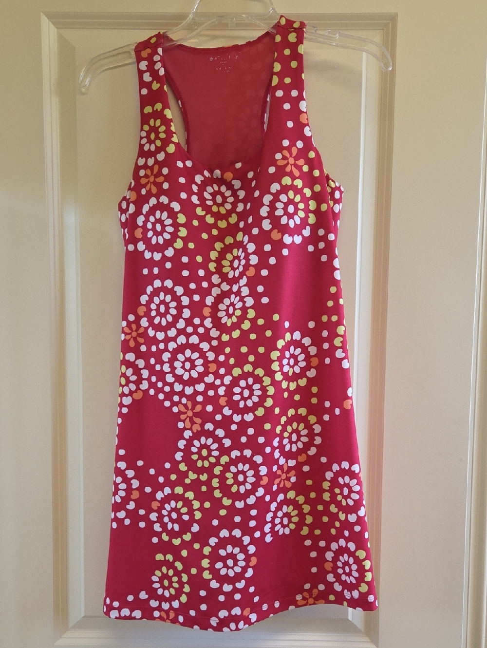 Athleta Hot Pink Floral Dot Active Dress